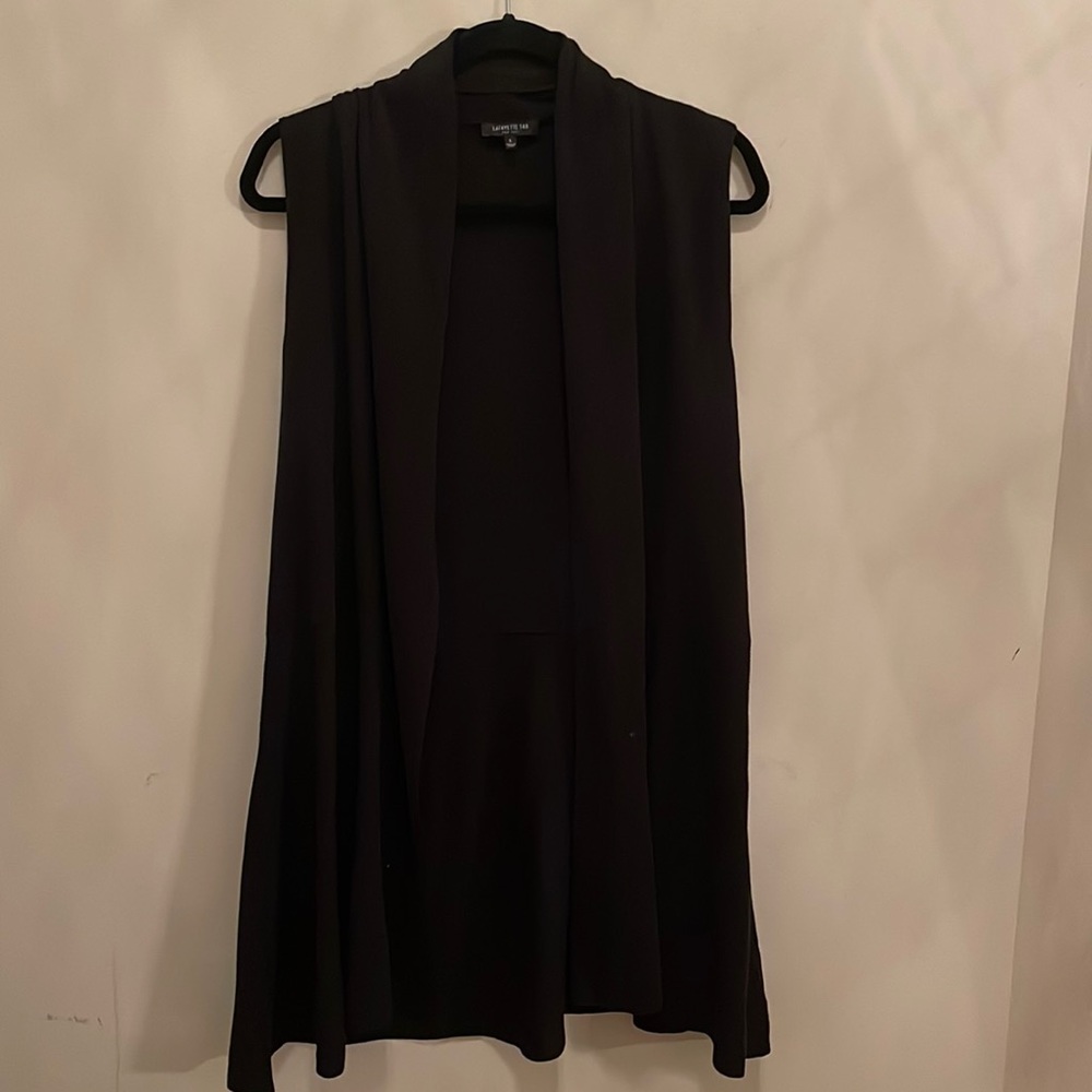 Black Lafayette 148 simple black layering piece
